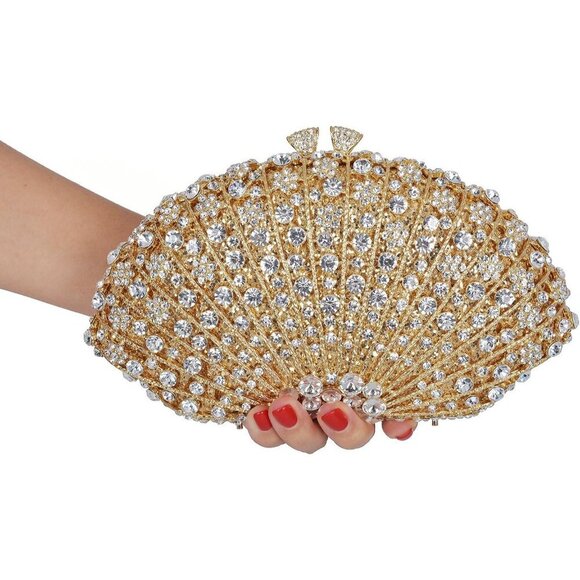 Luxury Crystal Rhinestone Clutch for Women, Sparkly Evening Bag for Party & Prom - Picture 5 of 6